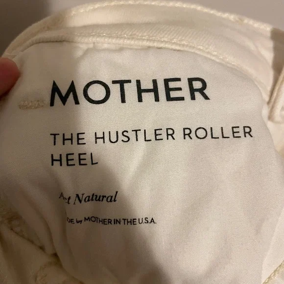 Mother Superior jeans The Hustler Roller Heel Act Natural 25 wide leg cream boho - Picture 7 of 9